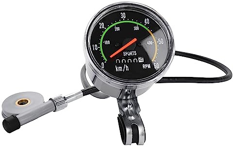 Lwuey Fahrradtacho Analog Retro, 26 28 29 Zoll Fahrrad Tachometer Analoger Fahrrad Computer Tacho Mechanisch Mechanischer Kilometerzähler Geschwindigkeitsmesser Kabelgebunden Klassischer Rund