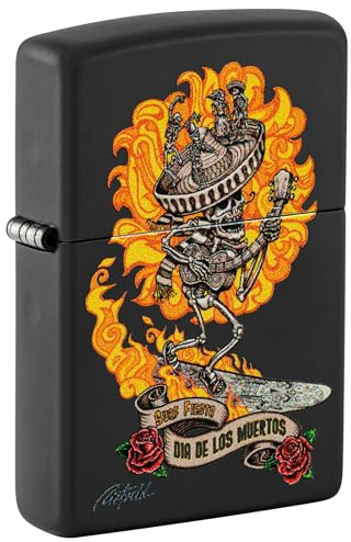 Zippo stormtändare – Rick Rietveld, Black matte, Color Image – påfyllningsbar – återanvändbar – vindbeständig design – presentförpackning – tillverkad i USA