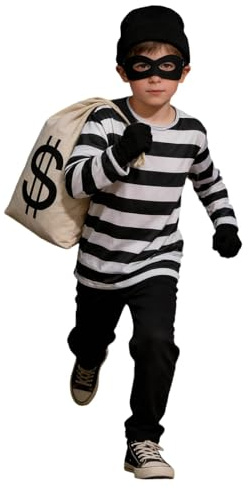 Generisch 2026 Costume de carnaval pour garçon, tenue de jeu de rôle pour enfants (noir, 10-12 ans)