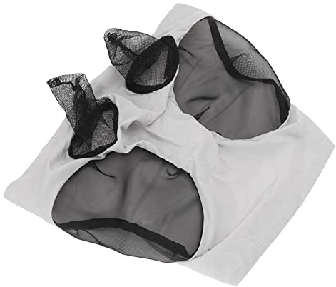 Cocoarm Hästflugmask med öron, Andningsbart Stickat Tyg, Skyddar Mot Flugor och UV för Alla Hästtyper (Grå)