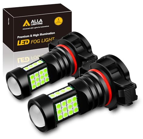 Alla Lighting 2000 Lumens High Power 3030 36-SMD Extremely Super Bright 2504 PSX24W 12276 Ice Blue LED Bulb for Fog Driving Light Lamps Bulbs Replacement