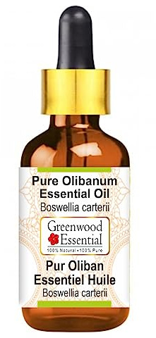 Greenwood Essential Puro Olio Essenziale Di Incenso (Boswellia Carterii) con contagocce in vetro Distillato a vapore 15ml (0.50 oz)