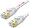 TBMax 10m Netzwerkkabel Flach Cat 7 Ethernet Kabel 10 Gbit/s - Gigabit Lan Kabel 10meter - RJ45 Patchkabel STP kompatibel mit PC, Router, TV, Switches, Modem, weiß