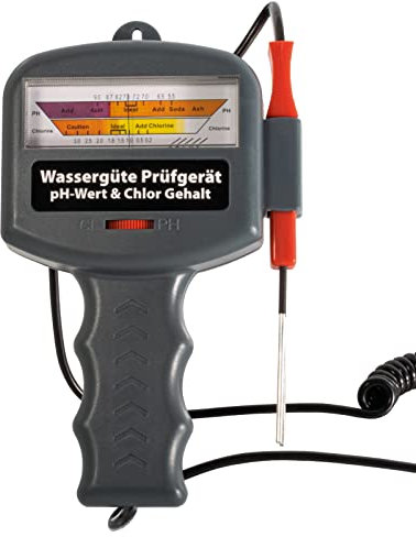 MAUK® Chlor & PH Wassertester | Wassergüte Prüfgerät | analoger Analysator für Pool & Spa, Teich