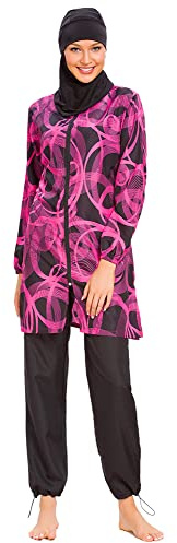 WOWDECOR Maillot de bain musulman pour femme - 3 pièces - Manches longues - Burkinis