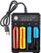 18650 Caricabatterie 4 slot, LED Caricatore Intelligente Universale per Batterie Ricaricabili Li-ion 10440 14500 16340 16650 14650 18350 18500 18650 Batterie,4.2V Li-ion Caricabatterie