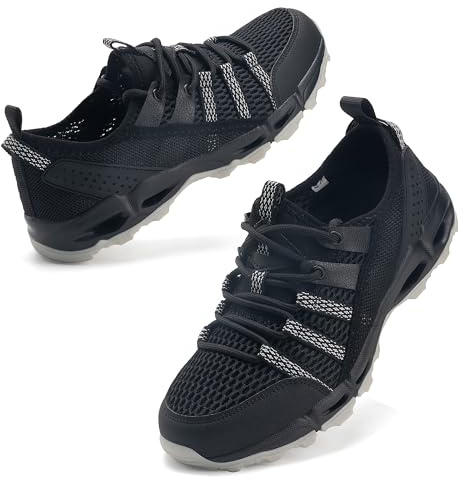 ziitop Womens Hiking Water Shoes for Women Quick Dry Outdoor Sport Sneakers Non Slip Lightweight Breathable Summer Trekking and Walking Climbing Shoe Black
