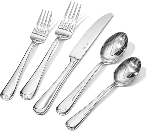 Silverware Set for 4, 20 Piece Stainless Steel Flatware Cutlery Utensil Set