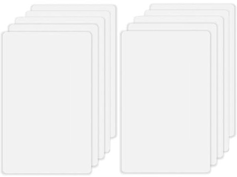 ZEFTV Screwless Blank Wall Plates 1-Gang Blank Switch Outlet Electrical Cover Plate Unbreakable Thermoplastic Faceplate for Decorative Receptacle Outlet Switch, White (10 Pack)