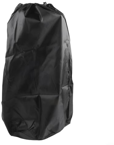 HEIBTENY Copertura protettiva per bombola del gas, impermeabile, antipolvere, per barbecue, barbecue, accessori per cucinare all'aperto, in poliestere nero, 31 x 58,9 cm