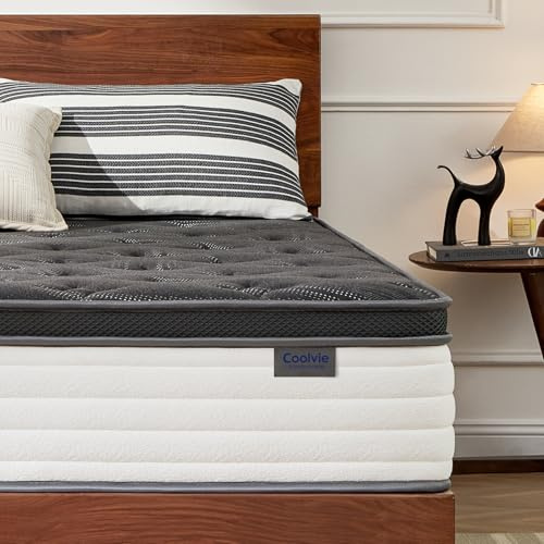 Coolvie 160 x 200 cm, höjd 25 cm, ortopedisk och ergonomisk 7-zons-komfortskummadrass, hårdhetsgrad 3 och 4, fickfjäderkärna med rörelsesisolering, Oeko-Tex certifierad