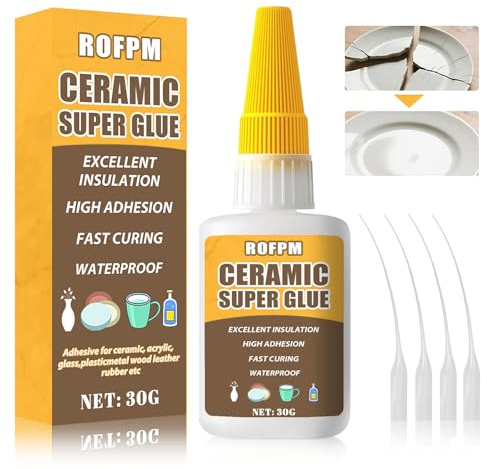 30g Colle Ceramique, Extra Forte Colle Céramique, Super Glue, Haute Temperature, Transparente, SéChage ImméDiat, Collede Réparation Carrelage Haute Résistance, Pour Porcelaine Et Argile