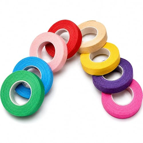 RNFKSU 8 Rolls Of Finger Protection Tape, Crochet Finger Sleeve Tape, Breathable And Comfortable, Suitable For Sewing, Cross Stitch, Musical Instrument Performance.