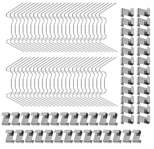 100 morsetti per pannelli in vetro per serra, kit di clip di fissaggio tipo Z e W, barre per vetrate del tetto da 1,6 x 95 x 30 mm, per riparazione e installazione di case da giardino