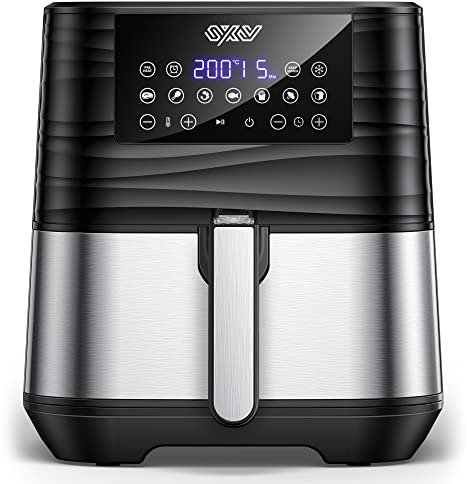 Innsky 55SA2EU Freidora de Aire Caliente 5,5 L XXL de Acero Inoxidable, Plata