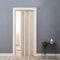 Kitchen Bathroom PVC Concertina Accordion Folding Door Magnetic Catch 860 * 2030 * 12mm, Ivory