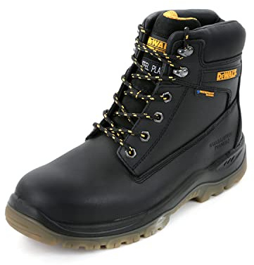 DEWALT Titanium Men's Waterproof, Leather, Steel Safety Toe Work Boot, Black UK 9