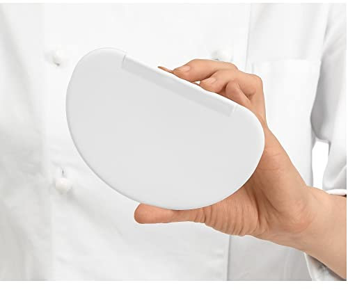 Forgast Spatola Raschietto per Impasti, Dimensioni 15,9x12,7 cm, Semicircolare, Spatola di Plastica, Raschiapasta Tagliapasta di Alta Qualità, per Pizza, Torte, Pasta, Materiale Flessibile