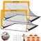 Porte da calcio sportive per bambini, set di reti da calcio pieghevoli pop-up, mini porte da calcio, perfette per giochi in giardino. (arancione)