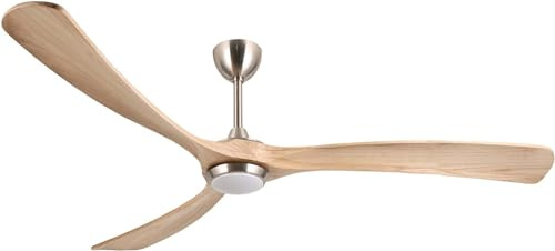 Ovlaim 183CM Smart Wifi Ceiling Fan, Compatible with Alexa Google and Smart Life App Control, DC Motor Large Ceiling Fan with light, 3 Wood Blades Indoor and Outdoor for Living Room Patio