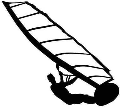 Rakelfix Windsurfer Aufkleber ca.30cm Aufkleber Sticker Autoaufkleber Wandtattoo Surf Kite Surfen