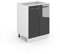 Vicco Midischrank Fame-Line, Anthrazit Hochglanz/Weiß, 60 x 81.6 cm ohne Arbeitsplatte