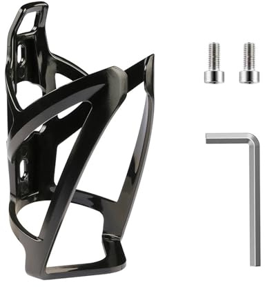 YHT Porte-bouteille de vélo léger, porte-bouteille et porte-gobelet pour bicyclette avec vis, bouilloire universelle pour vélo de route, VTT et vélos pour enfants (1 pièce, noir)