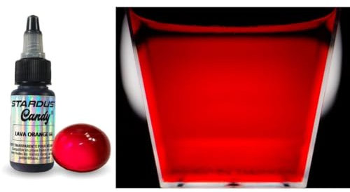 FINE WOODEN CREATIONS FineR Color Stardust Epoxidharz farbe 17ml I flüssige Farbstoffe Flüssigpigment I Farbpigmente Epoxy Farbe I Farbe für epoxidharz I Resin Farbe I Pigmente Lava orange 66