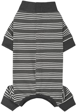 Larfraecy Traje de recuperación para cirugía Canina con Mangas y Patas largas,Bodysuit de Perro,Traje de Recuperación Quirúrgica para Perros,Alternativa al Collar Electrónico de Conos (Gris, M)