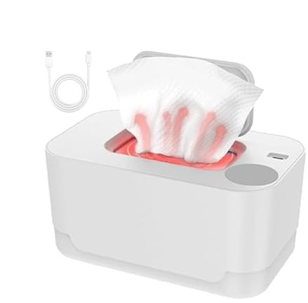 FASSME Feuchttücherwärmer, großer Feuchttücherspender, Spender für Feuchttücher mit gleichmäßiger Erwärmung, schnelles und gleichmäßiges Erhitzen, tragbare, platzsparende Windelheizung, Halterung für