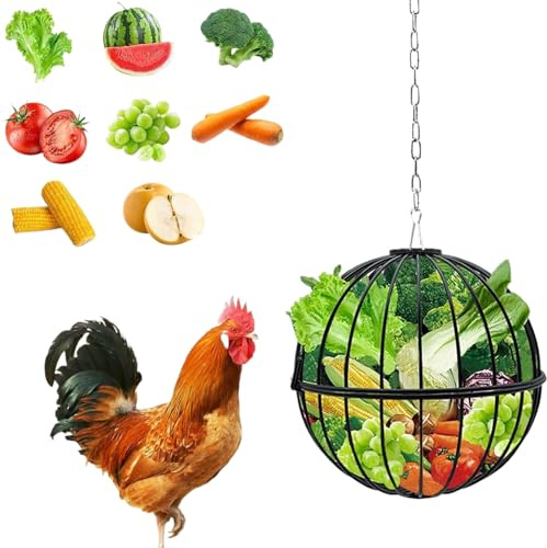 Mangiatoia per Pollame Alimentatore in Metallo ad Altezza Regolabile