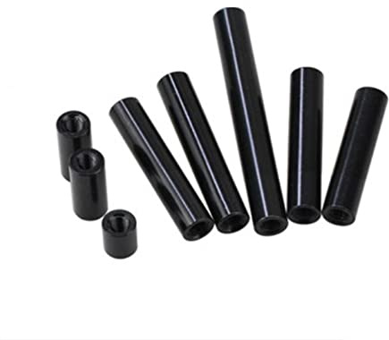 Lkq-Socket Cap Screws M2 M2.5 M3 M4 Black Round Aluminum Standoff Column Rods Round Aluminum Spacer, Wear-Resistant(35mm,M3 10PCS)