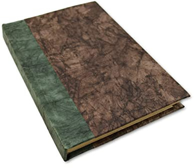 Nepal Eco skrivdagbok med vintage Lokta-papper, handgjord, ren skärning, tillverkad i Nepal Himalaya, 15,2 x 22,9 cm (valnöt, standard)