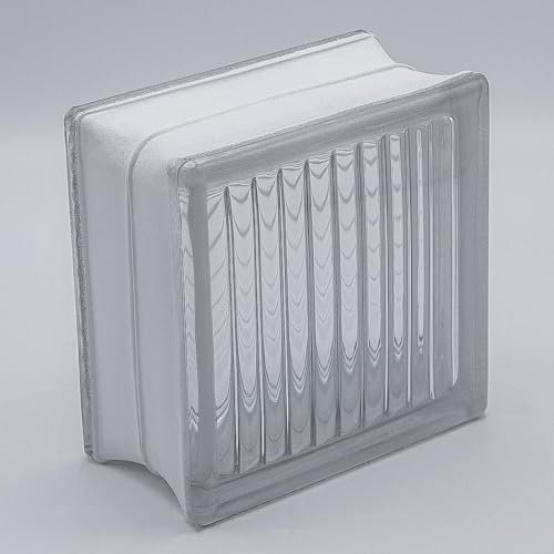 Bloque de vidrio básico Cruzado transparente brillante 14,5x14,5x8cm - 5 piezas