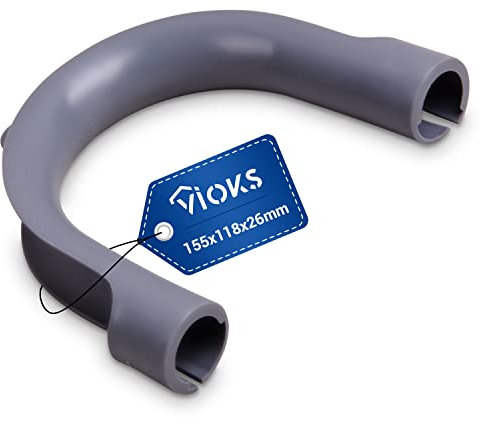VIOKS Haltebogen Ablaufschlauch 180 Grad Bogen PVC - Halterung für Waschmaschine Ablaufschlauch & Schlauch Halterung für Geschirrspüler, Trockner