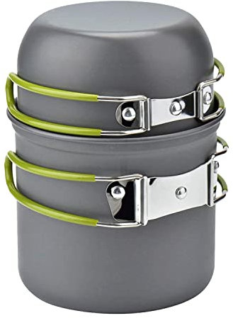 Cozywind Camping Kochgeschirr Set Camping Kochset Geschirr Set Outdoor Kochtopf Picknick Töpfen Leicht Aluminium Faltbare 1-2 Personen