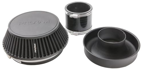 Ramair Performance Pleated Small Cone Air Filter with 80mm OD Neck & Silicone Coupling
