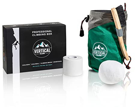 Professional Climbing Box mit Chalkbag Chalkball Climbing Brush und Sportstape in Ultramarin Green