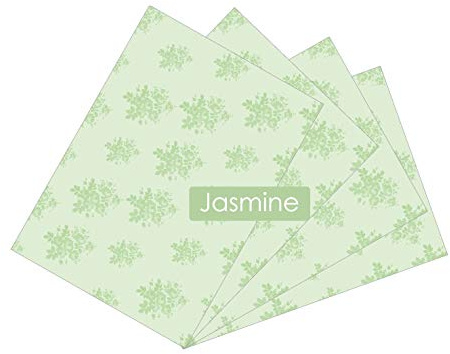 ZYBUX - Forros perfumados para cajones – Fragancia para cajones del hogar, armarios, estantes, armarios, aparadores y cierre, forro de cajones, elegante papel de forro de cajones, 4 hojas, 43 cm x 58