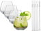 SCHOTT ZWIESEL After Work Drinks, Set mit 4 Bechern, 4 Glastrinkhalmen und 1 Baumwollbürste, spülmaschinenfeste Tritan-Kristallgläser, Made in Germany (Art.-Nr. 130015)
