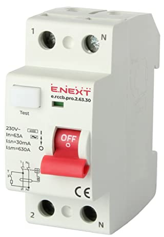 FI-SCHALTER Fehlerstromschutzschalter FI-Schutzschalter 63A 30mA 6kA 2-polig TYP AC