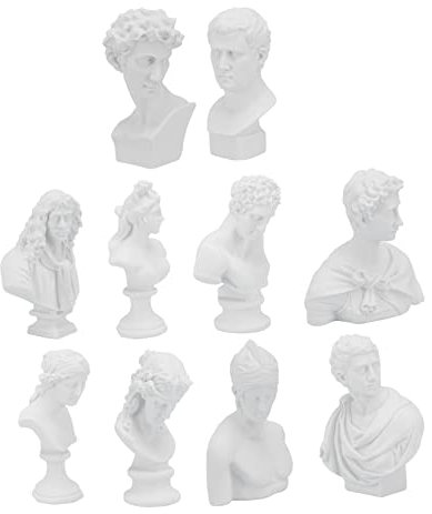 Cabilock 10 Piezas Figuras De Escayola Miniaturas Busto De Resina para Decoración Hogar Oficina Arte Diseño 7X6X3 Cm