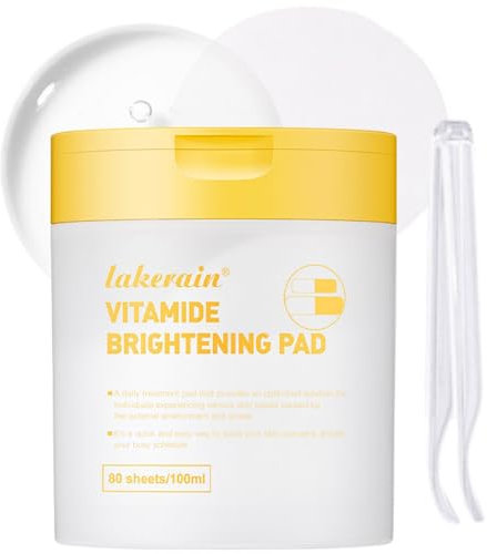 Vitamide Brightening Toner Face Wipes, 80 - Vegan Hypoallergenic Face Pads With Niacinamide, Sea Buckthorn - Radiance Boost Pads For Clear, Illuminate Skin