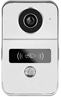 HPHPH Video Doorbell Camera, Tuya App 2.4G Wireless 1080P HD Video Doorbell Doorphone Villa Intercom Remote Door Lock Unlock Module 12V POE Connection,Smart Home Devices(KW02 Intercom unit)