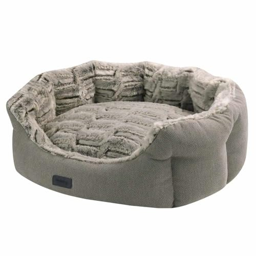 Nobby Komfort säng oval CACHO ljusbrun 86 x 70 x 24 cm