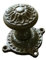 Antikas - Türknauf mit Rosette, feststehend | Eisen, Braun | H5,8 x B5,8 cm