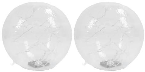 Wakects Éclairage Solaire de Piscine Flottante, Boules Lumineuses pour Étang, 35,56 cm, 2 Pièces, Alimentation Solaire, pour Piscine Jardin Terrasse