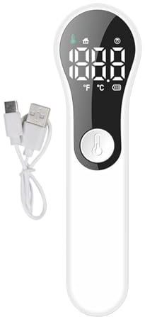 Weqizuerqi Termómetro frontal sin – Metro de temperatura por infrarrojos, modo 2 en 1 para frente y objetos, dispositivo de medición de temperatura sin preciso para bebés y adultos