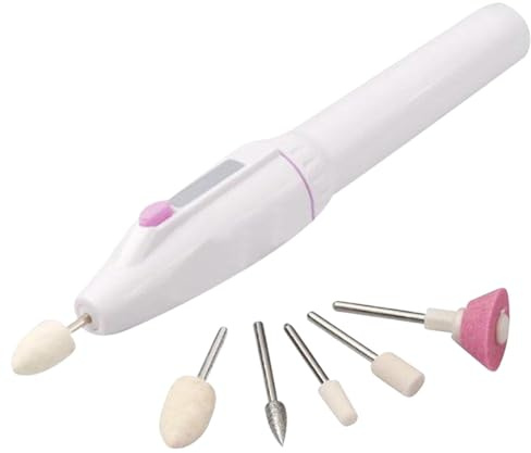 Set Unghie Elettrica – ABS 16x2.5x2.5cm | Strumento Professionale Manicure | Pedicure Elettrico, Lucidatore | Mini Penna Compatta Per Cura Mani E Piedi
