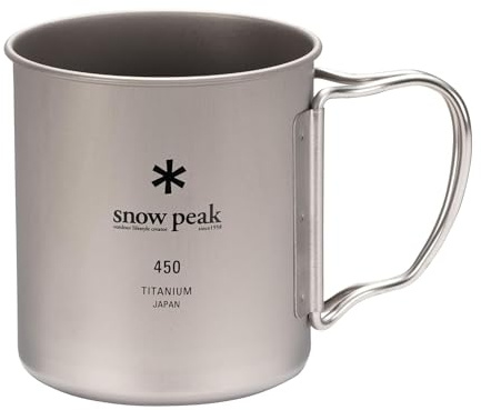 SNOW PEAK Titanium Single Walled Mug 450, MG-143, Grey